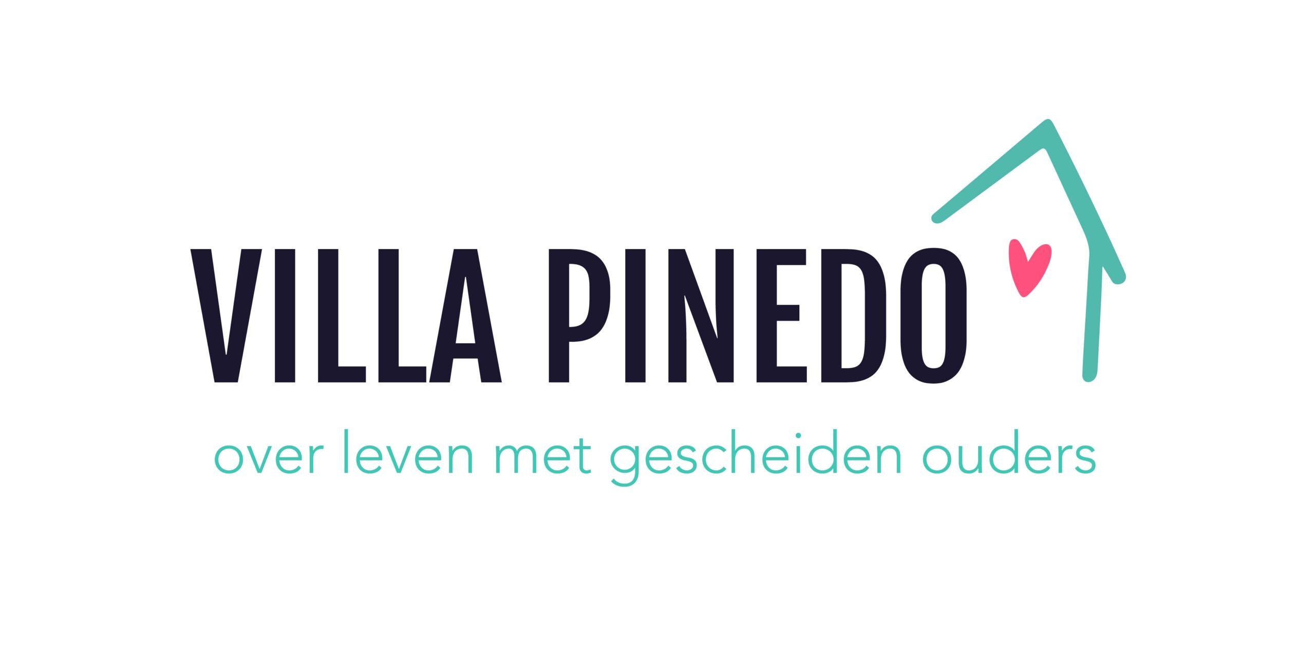 Logo van Villa Pinedo met tekst leven met gescheiden ouders